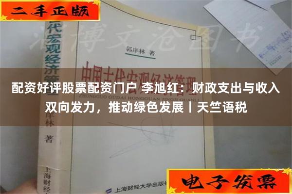 配资好评股票配资门户 李旭红：财政支出与收入双向发力，推动绿色发展丨天竺语税