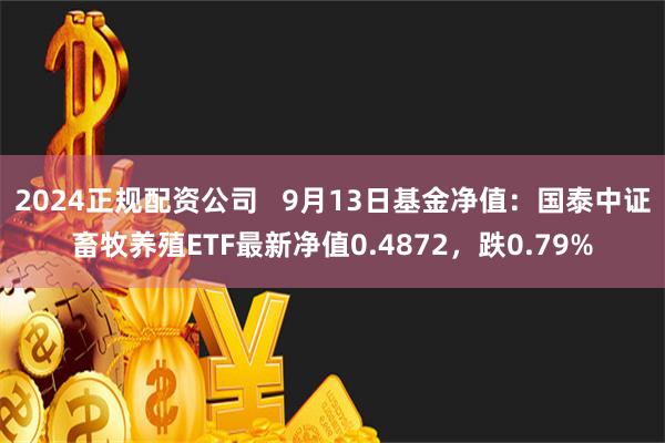 2024正规配资公司   9月13日基金净值：国泰中证畜牧养殖ETF最新净值0.4872，跌0.79%