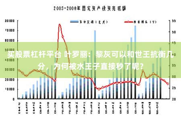 买股票杠杆平台 叶罗丽：黎灰可以和世王抗衡几分，为何被水王子直接秒了呢？