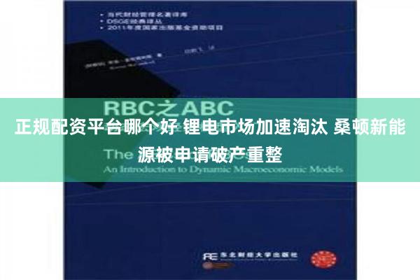 正规配资平台哪个好 锂电市场加速淘汰 桑顿新能源被申请破产重整