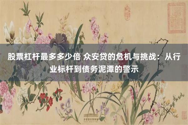 股票杠杆最多多少倍 众安贷的危机与挑战：从行业标杆到债务泥潭的警示